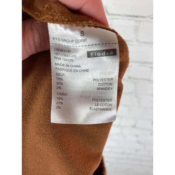 Elodie High Waist Wide Leg Pants Camel Sz S - Picture 8 of 8